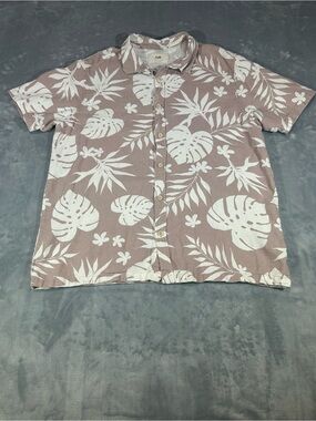 Folk 100% Cotton Hawaiian Print Men Shirt-L
